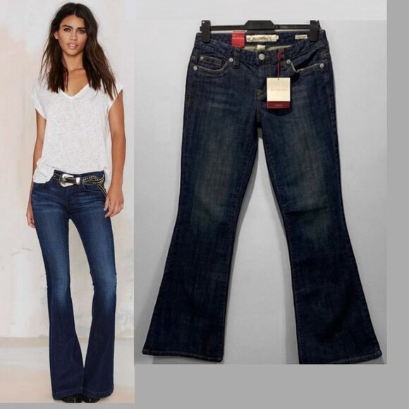 Calvin Klein Ultra Low Flare Jeans size 29x33 TALL - Picture 1 of 15